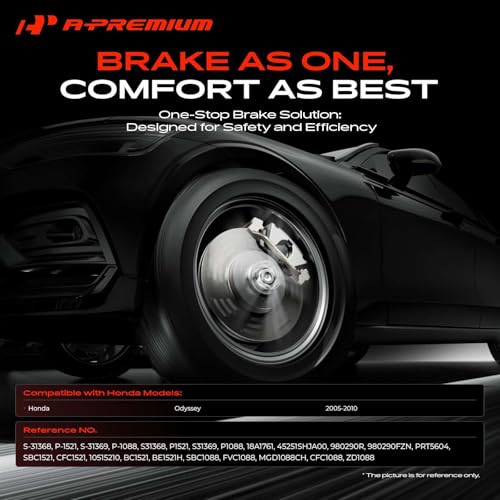 A-Premium Front and Rear Drilled Slotted Brake Rotors and Ceramic Pads Kit - style: 2005-2010 (Drilled & Slotted)