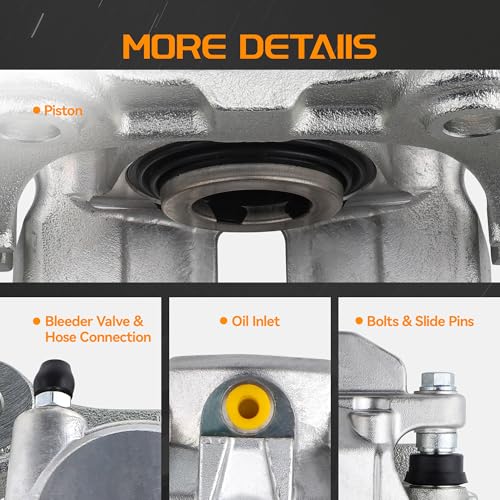 Brtec Rear Left & Right Disc Brake Caliper Assembly 18B4726 18B4727 - size: BC18B4726+18B4727