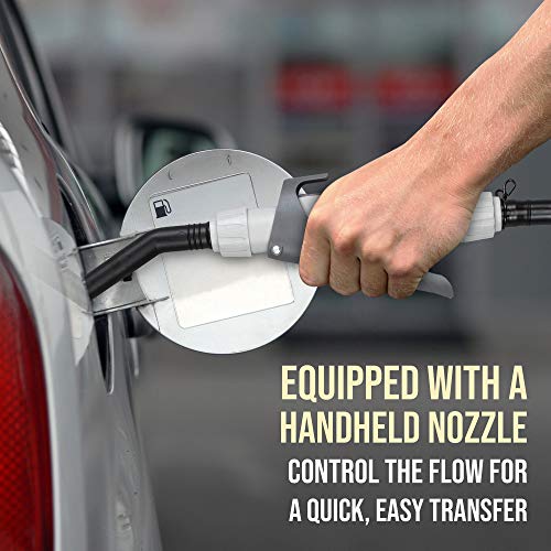 Deway Fuel Transfer Pump, WAYPUMP08, Battery Powered, 2.4 gpm, Gray, Large - style: Hand Trigger Nozzle