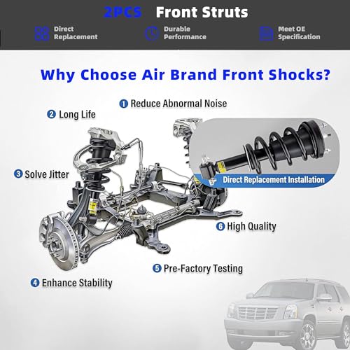 2Pcs Front Struts Assembly 19353951 for Cadillac Escalade 2007-2014 - size: 2007-2014 Front Struts