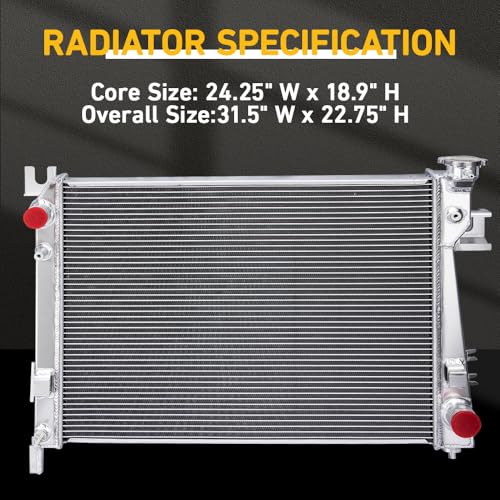 3Row Aluminum Radiator for 2004-2009 Dodge Ram 2500 3500 1500 Hemi 5.7L - size: 3row radiator