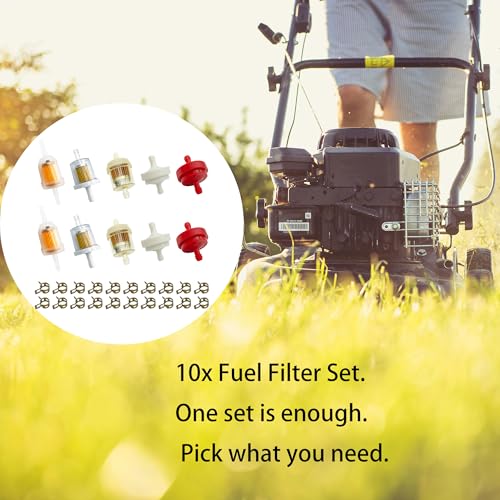 Strongthium 10X 1/4" 394358s 298090S Inline Gas Fuel Filter Kit - size: 1/4 10pcs