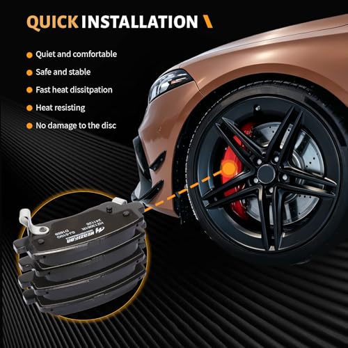D1659 Rear Ceramic Brake Pads Kit Fit For Cadillac CTS 2014-2019, For Cadillac ATS 2013-2019 - style: HZ1659