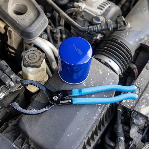 NEIKO 03422A Oil Filter Wrench, 12” Adjustable Oil Filter Pliers, 3 Adjustable Positions, Fits 2-3/8” to 4-1/2”, Oil Change Tools, Filter Removal Tool - style: 12" Oil Filter Wrench