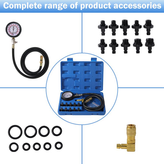 Oil Pressure Tester Tool, Oil Pressure Gauge kit, 0-140 PSI Pressure Test Diagnostic Tools, Engine Oil Pressure Tester Tool kit, for car Truck (Blue) - color: blue