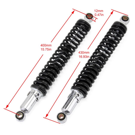400mm Motorcycle Shock Absorber Rear Suspension For XL125 XL185 - color: Black Color