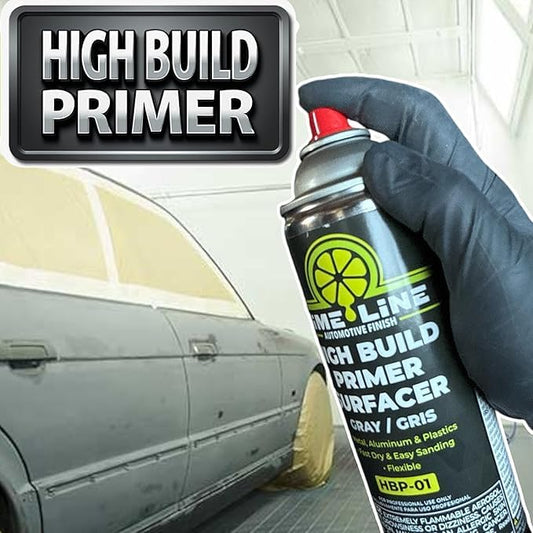 LiME LiNE 1K Flexible High Build Primer Surfacer, Direct to Metal, Automotive and Industrial Grade, 16 oz Aerosol Spray Can, Primer Light Grey (Pack of 3) - color: Pack of 3