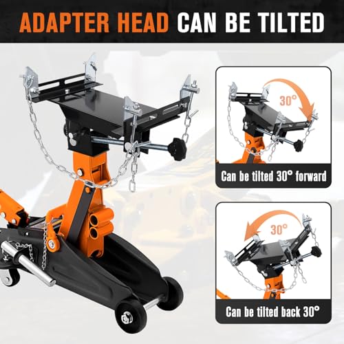 Transmission Jack Adapter for Cars, Trucks, and Other Vehicles, 1/2 Ton Universal Transmission Jack Adapter,1100 lbs/0.5 T Loading Gearbox Removal Adaptor for Hydraulic Floor Jack Conversion Garage