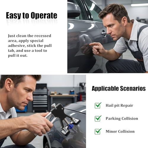 32 Pack Paintless Automotive Dent Puller Tool Kit, Black - size: 32PCS/Black