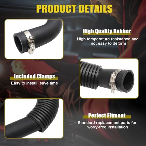 SecosAutoparts Upper & Lower Radiator Coolant Hose, Fit for Chevrolet Suburban Silverado 1500 2500 3500 Fit for GMC Sierra 1500 2500 3500 Yukon 2007-2014, Replace# 22827731 22827735 15274730 15037656