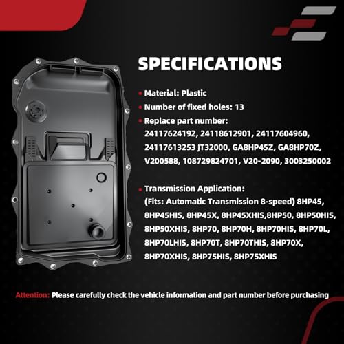 Transmission Oil Pan 24117624192 for Ram 1500 Charger Challenger for BMW - size: 24117624192