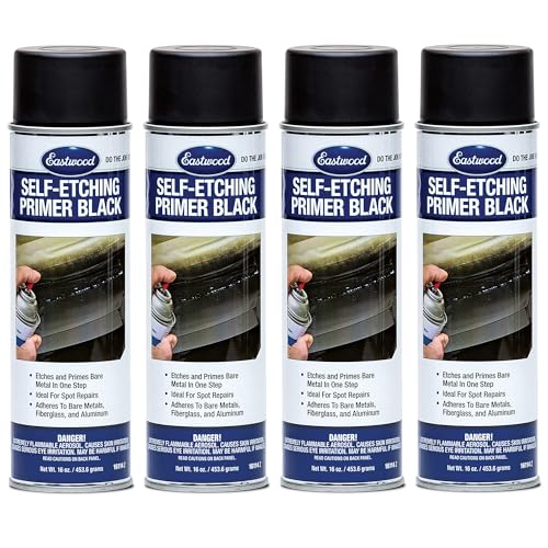 Eastwood Self Etching Primer Spray Paint Aerosol Black 16 oz. | 4 Pack