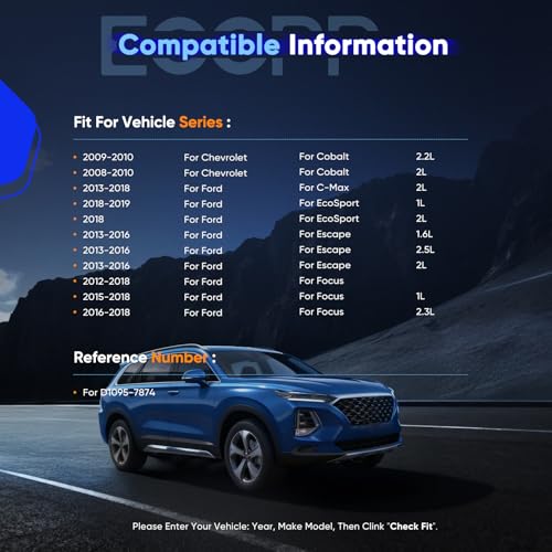 ECCPP Rear Brake Pads 4pcs Ceramic Disc Brake Pad Set For Ford For Focus - size: Rear D1095-7874
