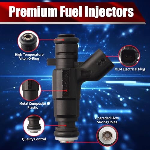 Set of 6 Fuel Injectors XR83352 FJ1099 Replacement - size: FJ1099