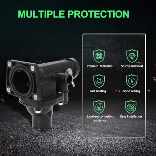 SCITOO Engine Coolant Thermostat Housing Fit for Jaguar Vanden Plas - size: XW4Z8592AA
