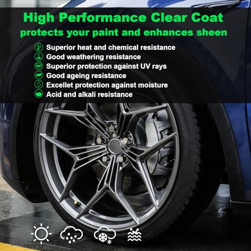 NADAMOO Aluminum Wheel Clear Protective Topcoat + Silver Wheel Spray Paint 2 Cans