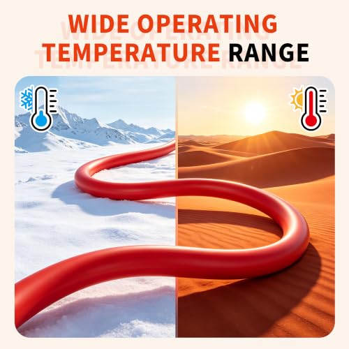 1/4" (6mm) High-Temp Silicone Heater Hose Kit, 5FT Red, 5 Clamps - color: Red, size: 1/4" ID-5FT (ID 6mm)