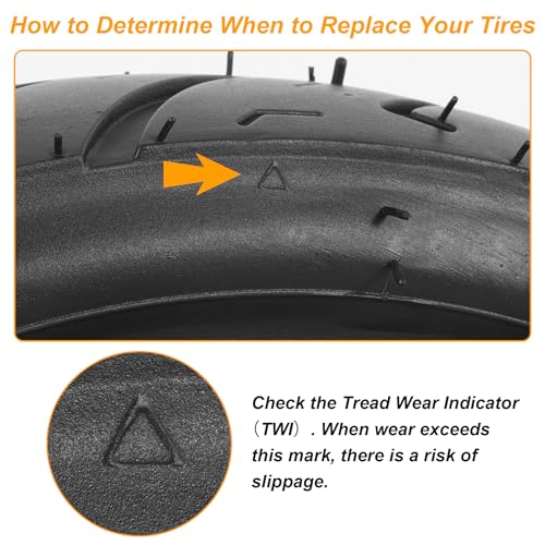 110/70-12 Tubeless Tire for Scooter Moped - TL - 47 J 6PR - 1 PACK - size: 110/70-12