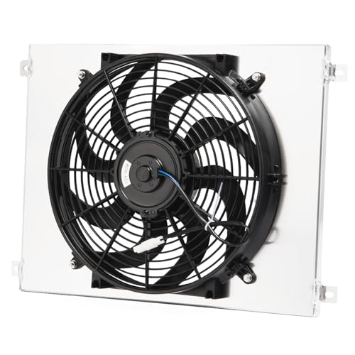 Radiator Shroud&16'' Electric Fan for 1966-1970 Ford Mustang Torino Falcon Mercury Cougar Radiator Cooling Fan Assembly kit