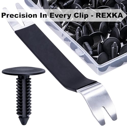 Rexka 41pcs M6.3 Splash Shield Wheel Cover Bumper Cover Retainer Clip Pin Rivet for Jeep Dodge Ram Chrysler 6501916 GM 22547243 - Multipurpose Auto Trim Panel Body Remover - color: 40pcs+Remover