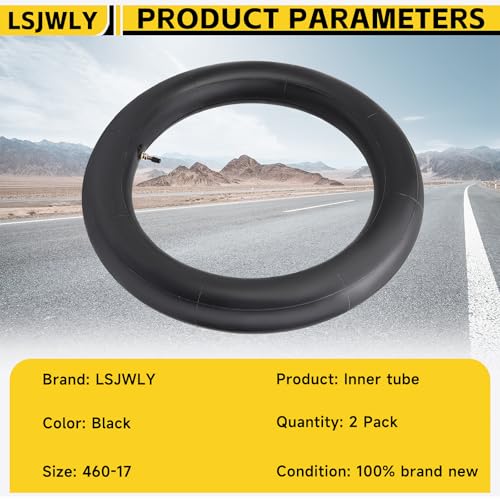 2 Packs 460-17 Motorcycle Inner Tube 130/80-17 140/70-17 - color: 2 Pack, size: 460-17*2