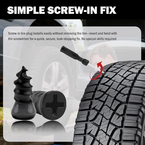 60 PCS Car Tire Repair Rubber Nail Kit with Pliers/Screwdrivers - color: 60PCS+Pliers