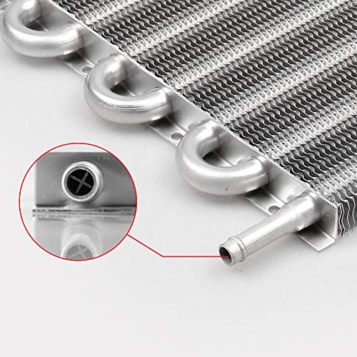 8 Row Aluminum Transmission Oil Cooler Universal 6 Pass Tube and Fin Transmission Cooler Kit