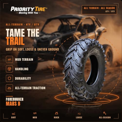 Forerunner Mars B 24X8.00-12 Mud Terrain 40F 6 Ply All Season Bias Tire - size: 24X8.00-12