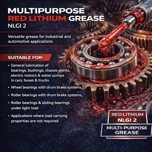 Red Lithium Grease NLGI 2 – 35 LB Pail