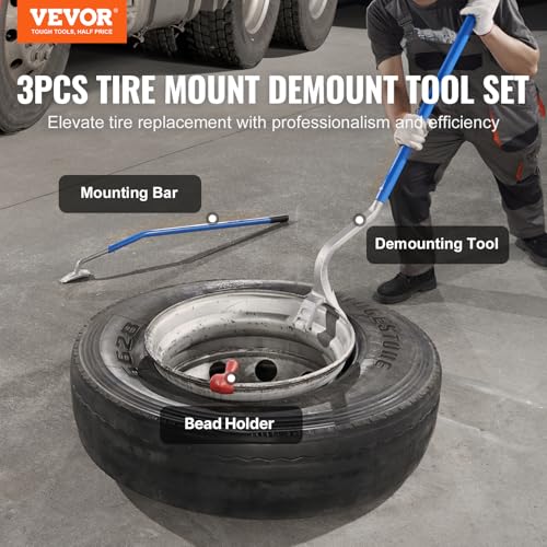 VEVOR Tire Mount Demount Tool 22.5" to 24.5" Tire Changer Bead Breaker - color: Blue