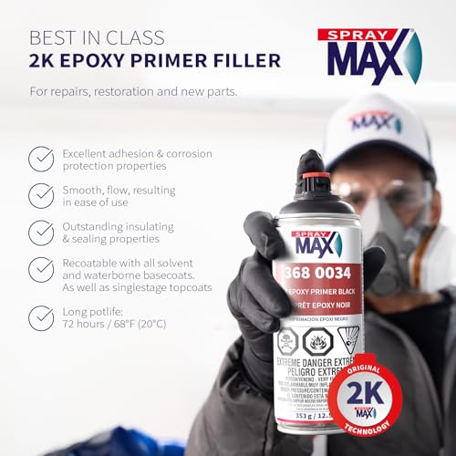 SprayMax 2K Epoxy Primer Black | 2K Primer Automotive | Epoxy Spray Paint