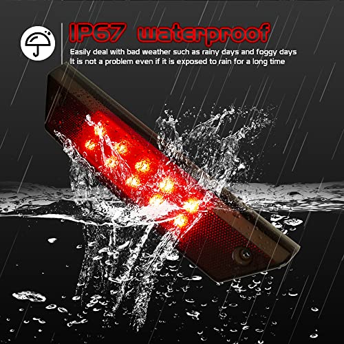 LED Tail Light for Ranger 900 800 700, Rear Taillight Compatible With Polaris Ranger 500 700 800 900 2009-2016 Replacement OEM Part# 2411099 Brake Stop Light Accessories(2411099-Smoke2PCS) - color: 2411099-Smoke2PCS