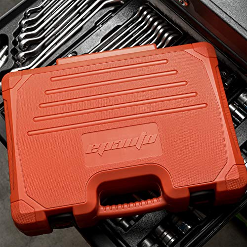 EPAuto 122 Pcs Mechanics Tool Set Drive Socket Wrench Ratchets, SAE/Metric