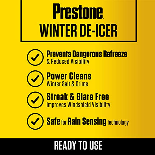Prestone AS250-6PK De-Icer / Winter Windshield Washer Fluid, 1 Gallon, (Pack of 6) - size: 128 Fl Oz (Pack of 6)