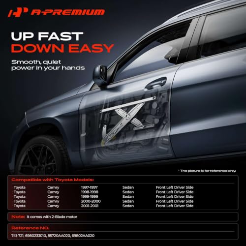 A-Premium Front Driver Side Power Window Regulator with Motor (2-Pin)