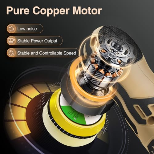 Cordless Mini Polisher, DA&RO Mini CarBuffer Polisher - style: 1*Battery Kit