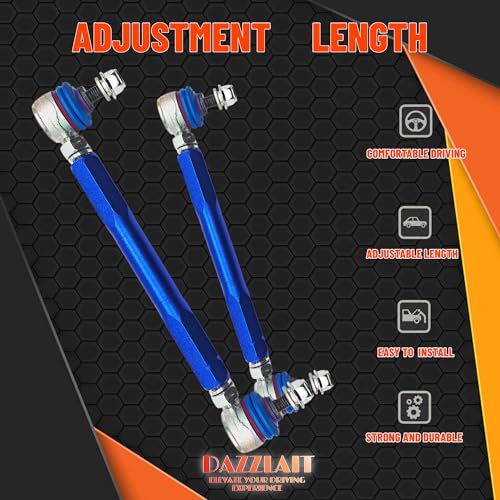 250mm-300mm Universal Adjustable Sway Bar End Links | M10 Stud with 12 mm Spacer Washer | Adjustable Sway Bar Links - size: 250MM-300MM