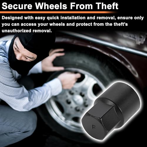 F Wheel Lock Lug Nut for Toyota for Lexus Anti-Theft Wheel Locking Nut Key Socket Removal Tool 1 Pc - size: Socket F