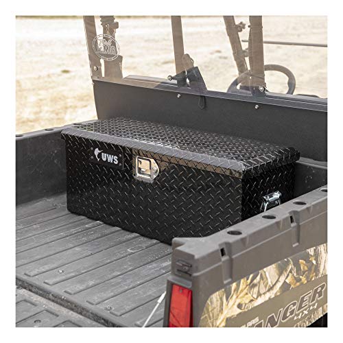 UWS EC20012 32-Inch Gloss Black Heavy-Wall Aluminum ATV Storage Box, RigidCore Lid