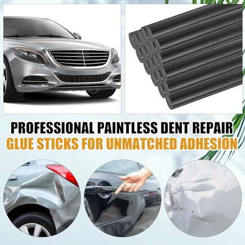 CroBlissful 20 Pcs PDR Glue Sticks Hot Melt for Dent Repair,Black - color: Black