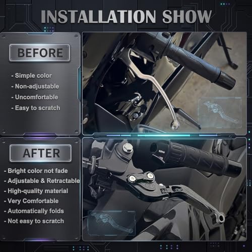 Motorcycle Brake and Clutch Levers Fit For ZX10RR ZX-10R 2016-2024 2025 - color: Black