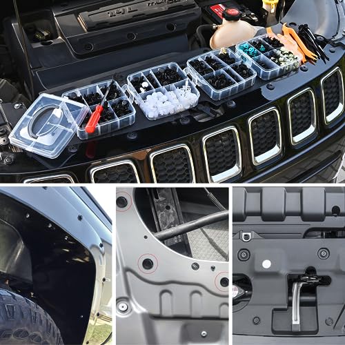 Nilight 845Pcs Car Push Retainer Clips Auto Fasteners Assortment Nylon - color: 845Pcs Clips + Remover