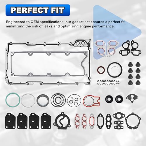 5.3 4.8 MLS Full Cylinder Head Engine Gasket Kit Compatible with 2002-2011 Chevy Silverado Tahoe Avalanche Express Suburban, GMC Sierra Savana Yukon, Buick Escalade 4.8L 5.3L V8