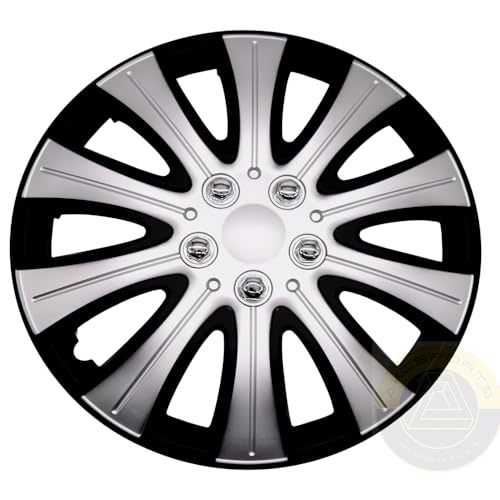 Akcsport Premium Hubcaps Wheel Covers for Toyota Nissan Kia Volkswagon 15 inch to 17 inch (Supreme Silver, 15 Inch) - size: 15 Inch, style: Supreme Silver