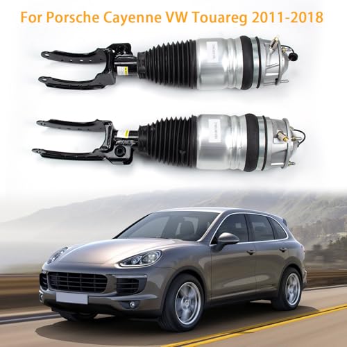 2 PCS Front Complete Struts Assembly Shock Absorbers Air Suspension Compatible with 2011-2018 Porsche Cayenne VW Touareg, Replacement Struts Shocks Assembly for 7P6616039N, 7P6616039N - size: F396