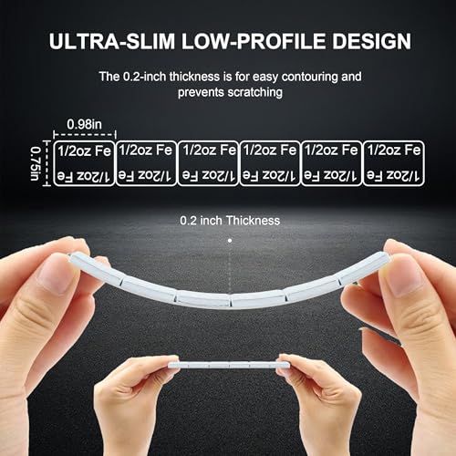 A A IN Adhesive Stick on Wheel Weights, US Quality,144pcs 0.5oz, Grey - color: Grey, size: 144pcs 1/2oz Wheel Weights