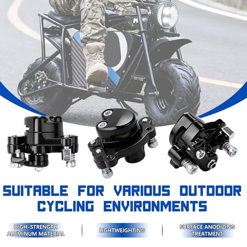 Mini Bike Rear Brake Caliper with Brake Pads for Coleman CT100U CC100X RB100 B100 Baja DB30 Dirt Bug Motovox MBX10 MBX11 105cc 99cc 97cc 79cc 2.5hp 2.8hp Monster Moto MMB-80 MM-B105 Parts (BLACK) - color: Black