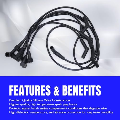 671-6112 Ignition Spark Plug Wires Compatible with Ford F-100 Ranger - style: 671-6112