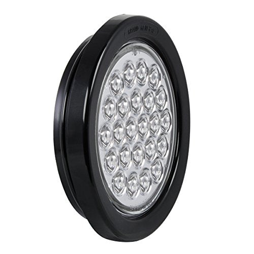 GG Grand General 78262 White/Clear LED Light (4" Pearl Grommet and Pigtail) - color: White/Clear, style: w/ Black Grommet