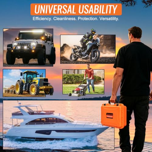 12/24V 100W Electric Oil Change Extractor Pump, Fluid Transfer Pump for Boats, Trucks, Cars, RVs, Lawnmowers - color: Orange-B
